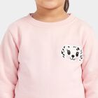 Girls Pink Round Neck Lounge Hipster Set, हल्का गुलाबी, small