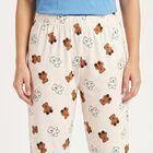 Women's Peach Straight Fit Printed Capri, पीच, small