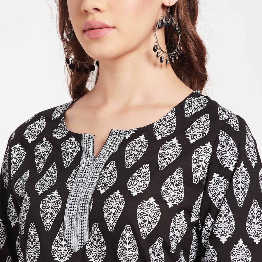All Over Print Kurti, काला, large image number null