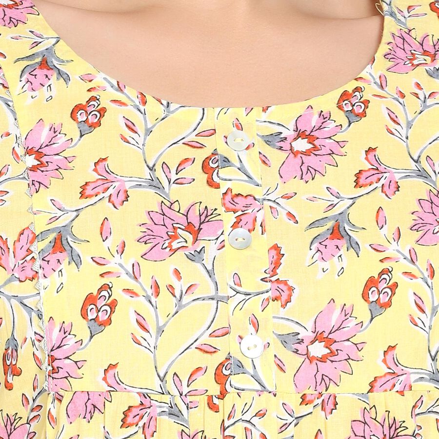 Ladies' 100% Cotton Kurti, पीला, large image number null