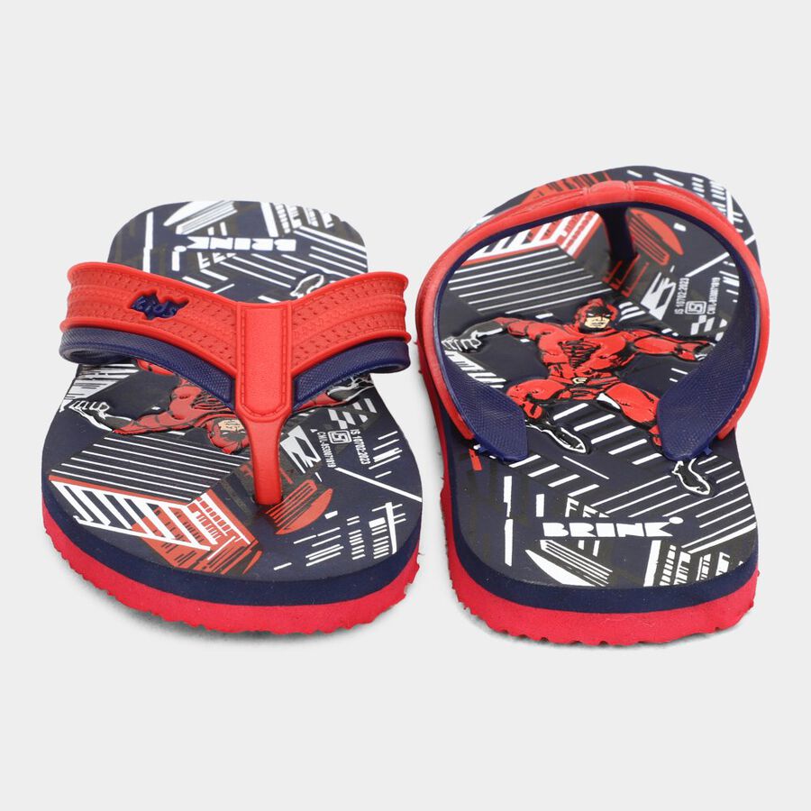 Kids' Embossed Slippers, Navy Blue, large image number null