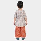 Girls Mint Green Round Neck Fusion Set Upper and Bottom Set, हल्का हरा, small