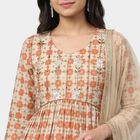 Women's Beige Solid Straight Kurta, Beige, small