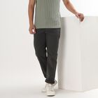 Men's Slim Fit Casual Trousers , ओलिव, small image number null