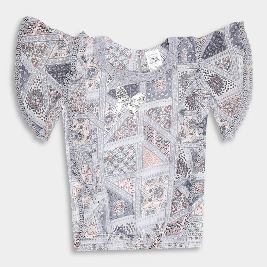 Girls' T-Shirt, Light Grey, large image number null