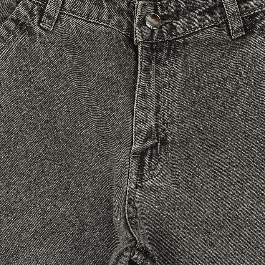 Boys Grey Straight Fit Cargo Jeans, हल्का ग्रे, large