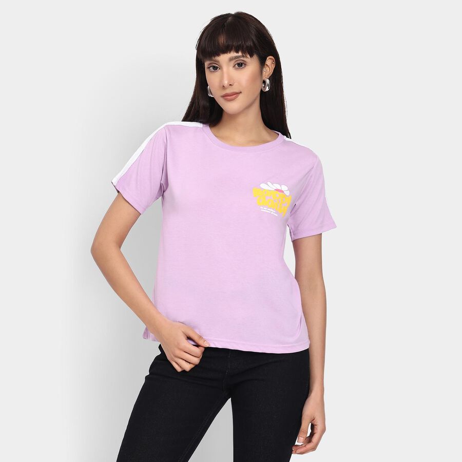 Ladies' Round Neck T-Shirt , Lilac, large image number null