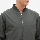 Men's Dark Olive Green Ribbed Bomber Jacket, गहरा हरा, small image number null
