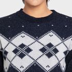 Round Neck Pullover, Navy Blue, small image number null