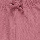 Girls' Dusty Rose Wide-Leg Textured Pyjama, गुलाबी, small image number null