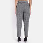 Checks Regular Fit High Rise Trousers, Black, small image number null