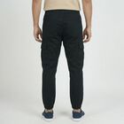 Men's Dark Green Slim Fit Casual Trousers, Dark Green, small