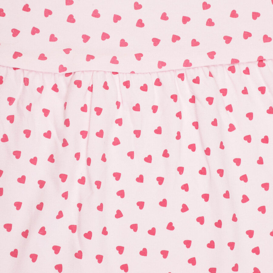 Infants Cotton Frock, Pink, large image number null