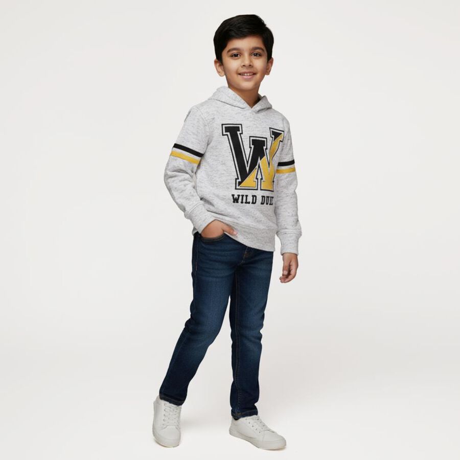 Boys' Sweatshirt, हल्का ग्रे, large image number null
