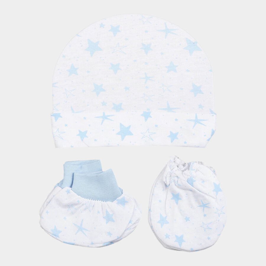 Infants Cotton Printed Baby Gift Set, White, large image number null