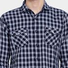 Cotton Checks Casual Shirt, Dark Blue, small image number null