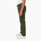 Boys' Olive Green Straight Fit Elastic Waist Trousers, ओलिव, small image number null