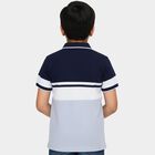 Boys' Light Blue Round Neck Graphic Printed T-Shirt, हल्का नीला, small