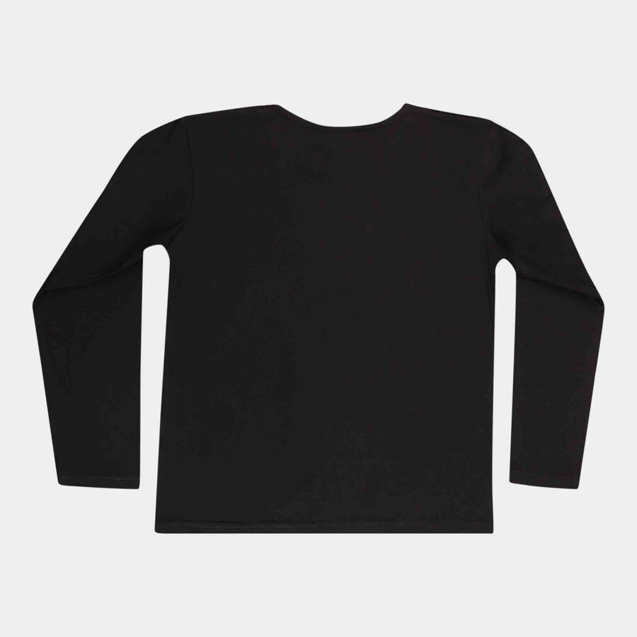 Girls Solid Top, Black, large image number null