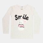Girls Regular Round Neck Top, Light Grey, small image number null