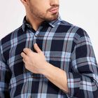 कॉटन चेक्स कैजुअल शर्ट, हल्का नीला, small image number null