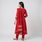 Women's Red Embroidered Ethnic Set, Red, small