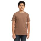 Boys' Half Sleeves T-Shirt, Brown, small image number null