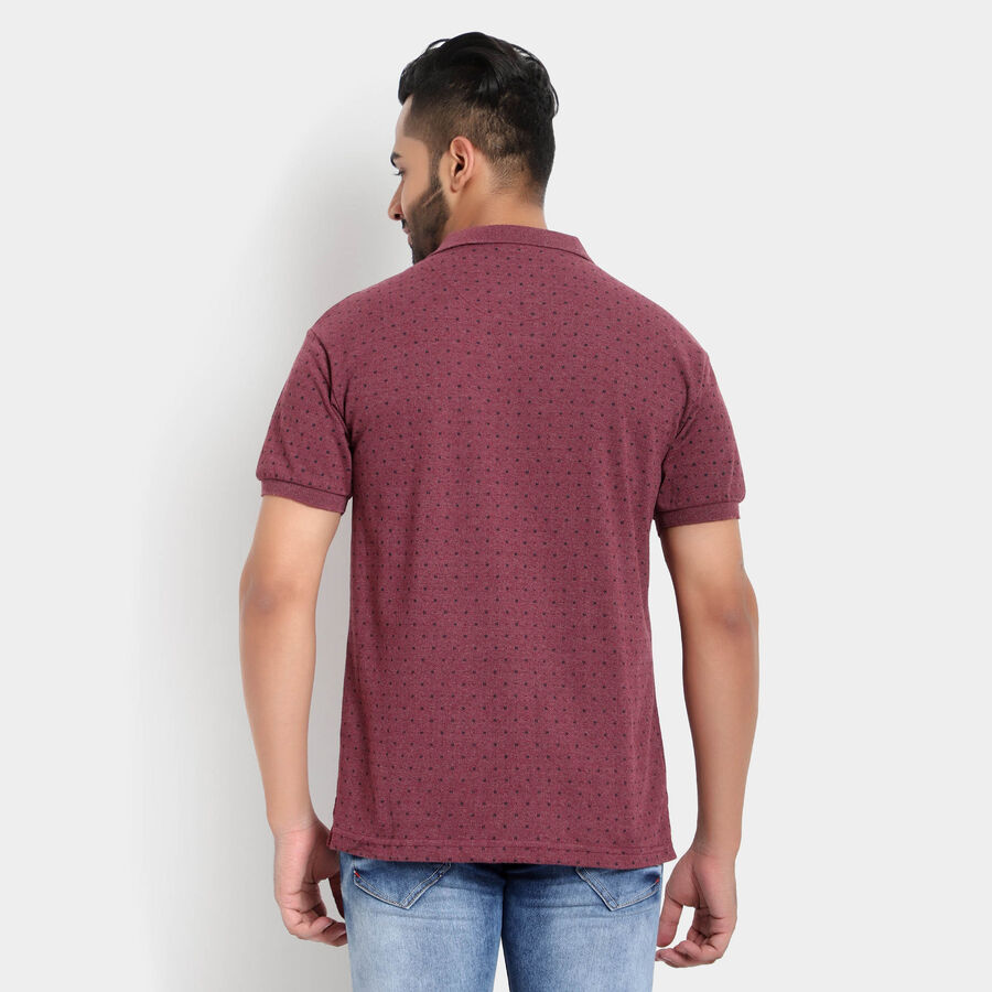 Printed Polo Shirt, Wine, large image number null