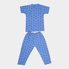 Infants Cotton Printed Night Suit, Royal Blue, small image number null