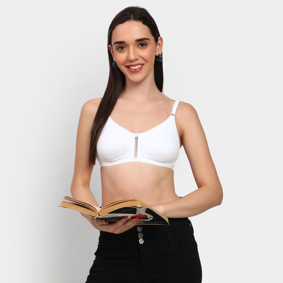 Ladies' Bra, सफ़ेद, large image number null