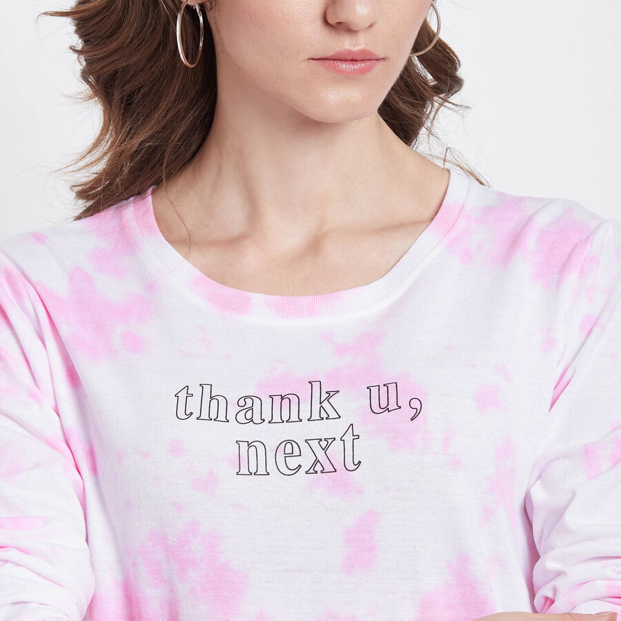 Cotton Printed Top, Pink, large image number null