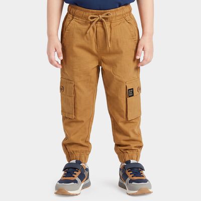Boys' Tan Regular Fit Cargo Trousers