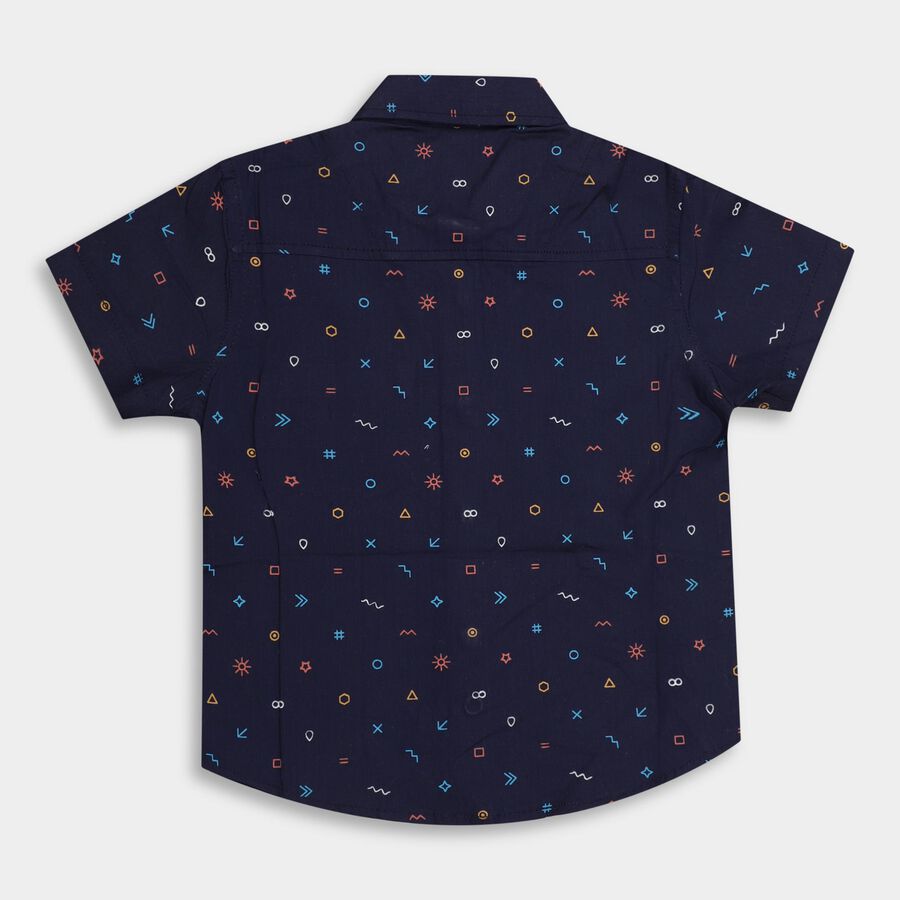 Boys' 100% Cotton Casual Shirt , नेवी ब्लू, large image number null