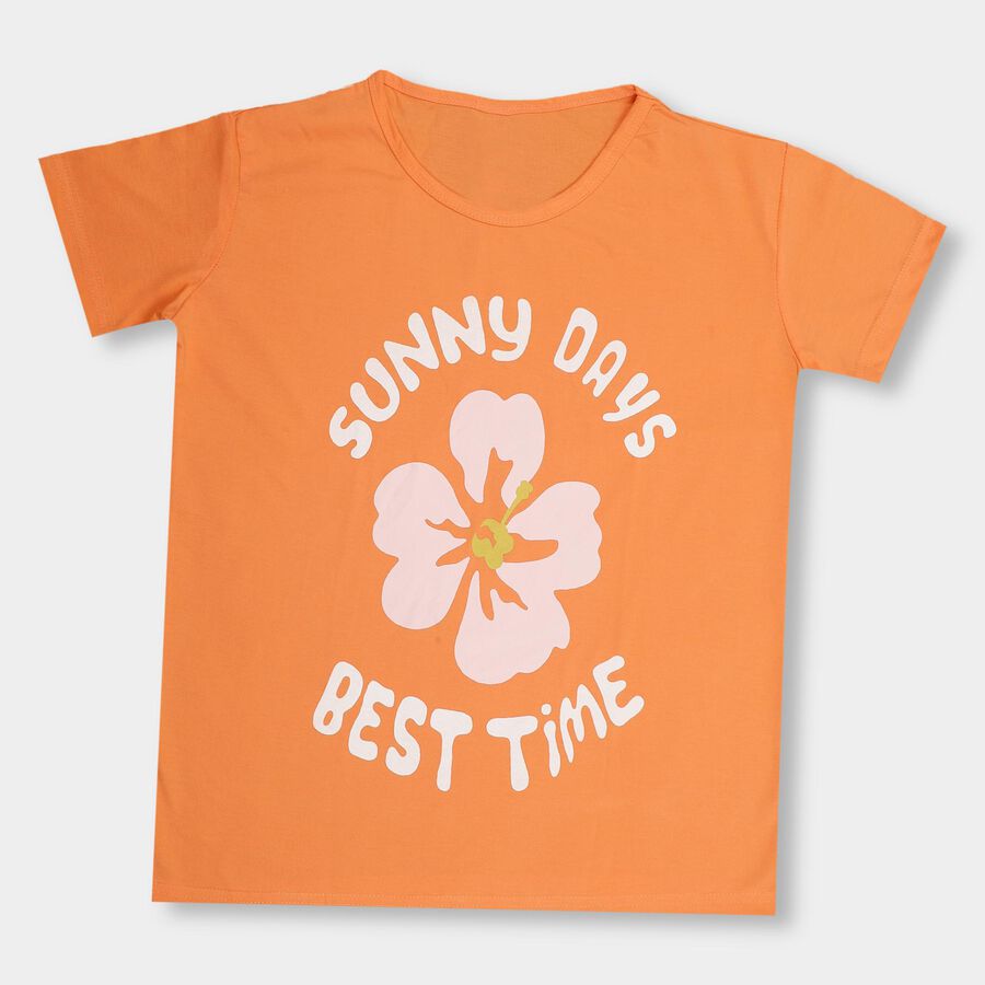 Girls' T-Shirt, Coral, large image number null