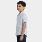 Boys Light Blue Button-Down Casual Shirt, Light Blue, small