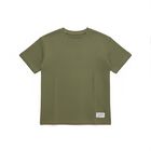 Boys Olive Green Cotton Crew Neck Casual T-Shirt, ओलिव, small image number null