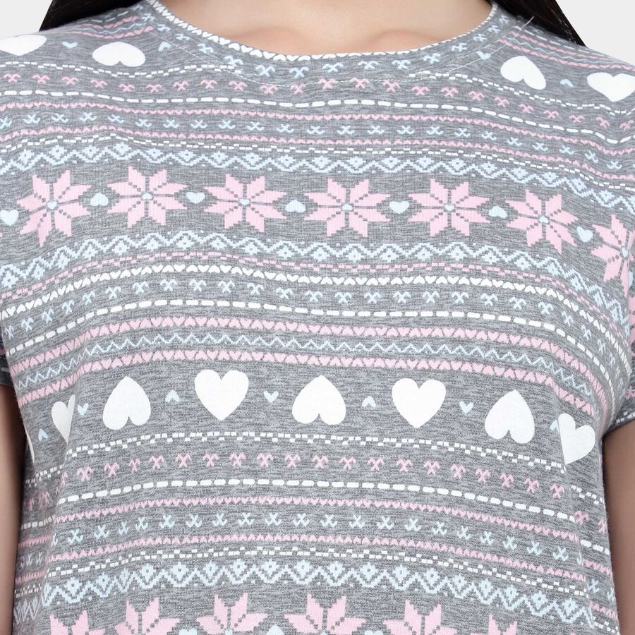 All Over Print Nighty, हल्का ग्रे, large image number null