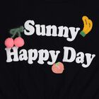 Girls' Navy Blue Cotton Round Neck Casual T-Shirt, नेवी ब्लू, small