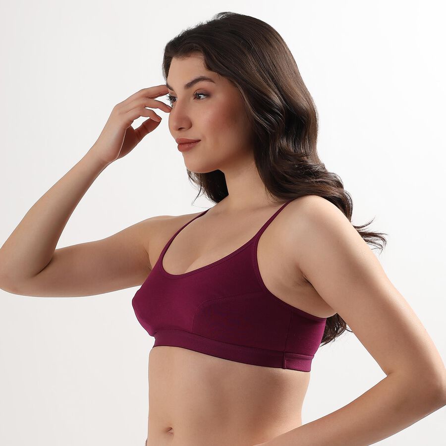 Ladies' Bra, Wine, large image number null