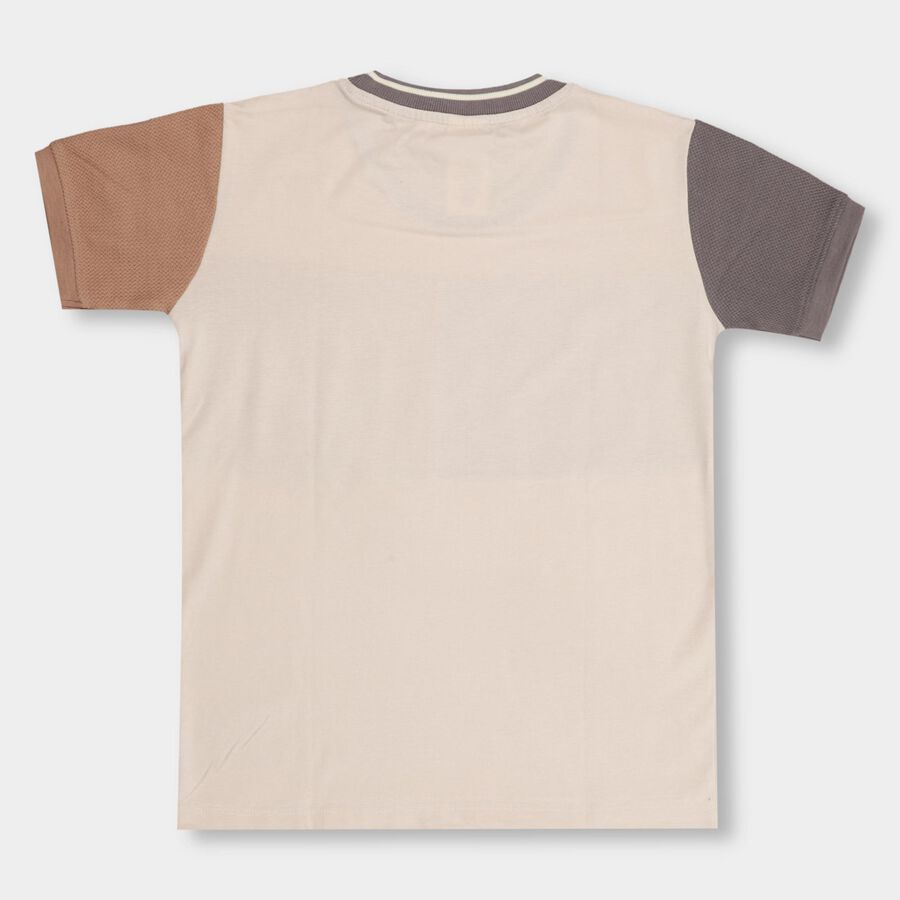 Boys' Half Sleeves T-Shirt , Beige, large image number null