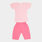 Infants Cotton Capri Set, Light Pink, small image number null