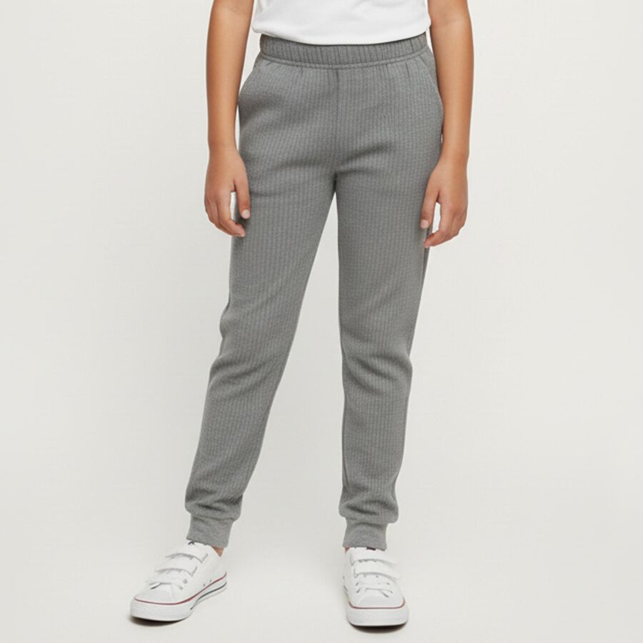 Girls' Thermal Lower, गहरा ग्रे, large image number null