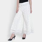 Ladies' 100% Cotton Palazzos , Off White, small image number null