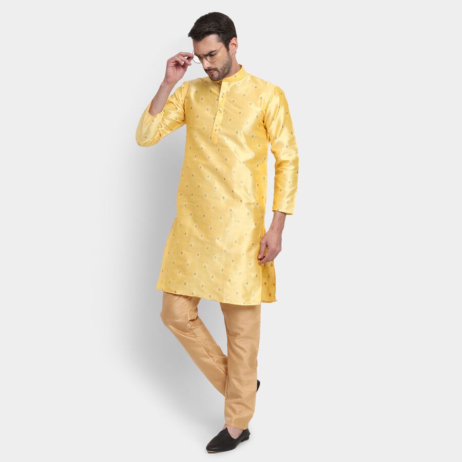 Men's Kurta Pyjama , Yellow, large image number null