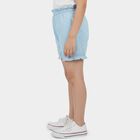 Girls' Light Blue Regular Fit Cotton Bloomers, Light Blue, small