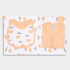 Infants' Cotton Gift Set 5 Pc&nbsp;Gift&nbsp;Set&nbsp;(Top, Shorts, Sheet, Cap, Bib), Peach, small