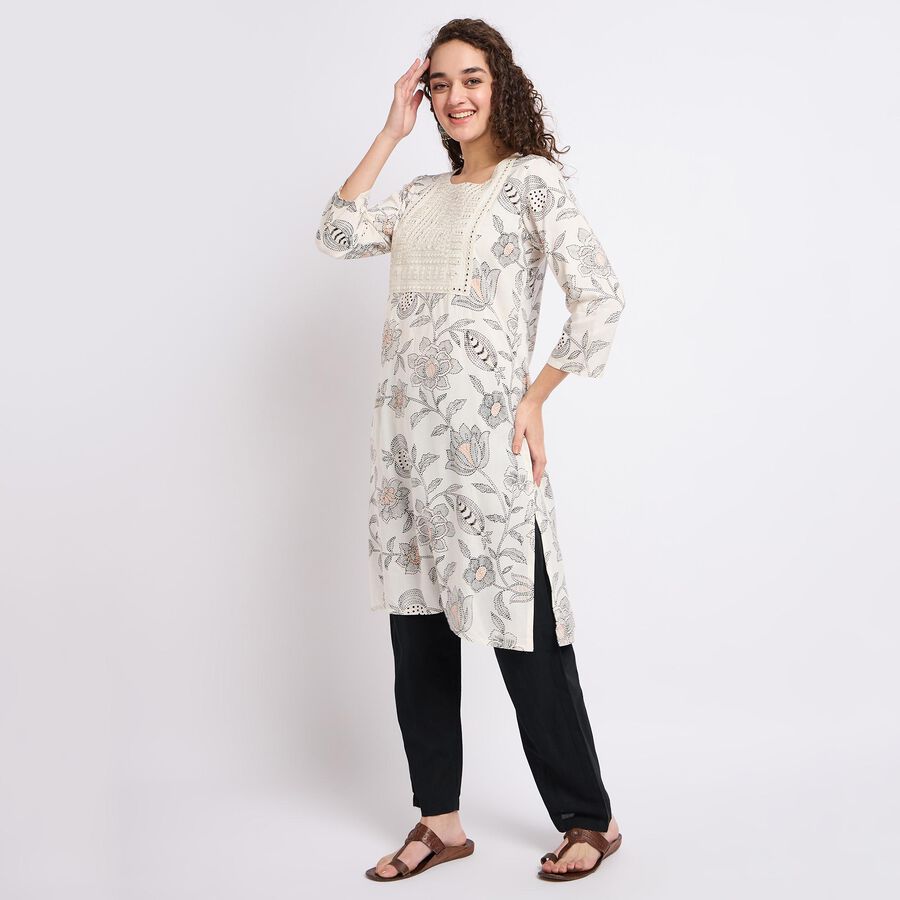 Ladies' Kurta , ऑफ व्हाइट, large image number null