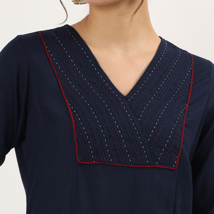 Ladies' Kurta , गहरा नीला, large image number null
