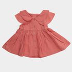 Infants' Soft Pink Cotton Peter Pan Collar Sleeveless Frock, हल्का गुलाबी, small