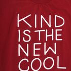 Boys Deep Maroon Crew Neck Casual Sweatshirt, Maroon, small